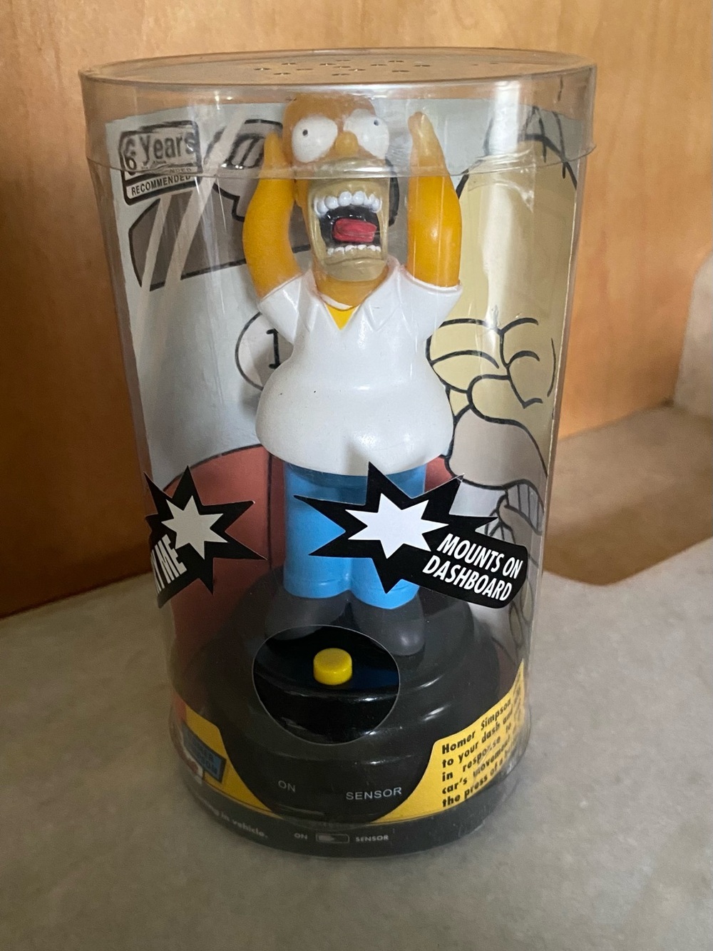 Vintage 2003 Homer Simpson Talking Car Dashboard Mount The Simpsons New In Box